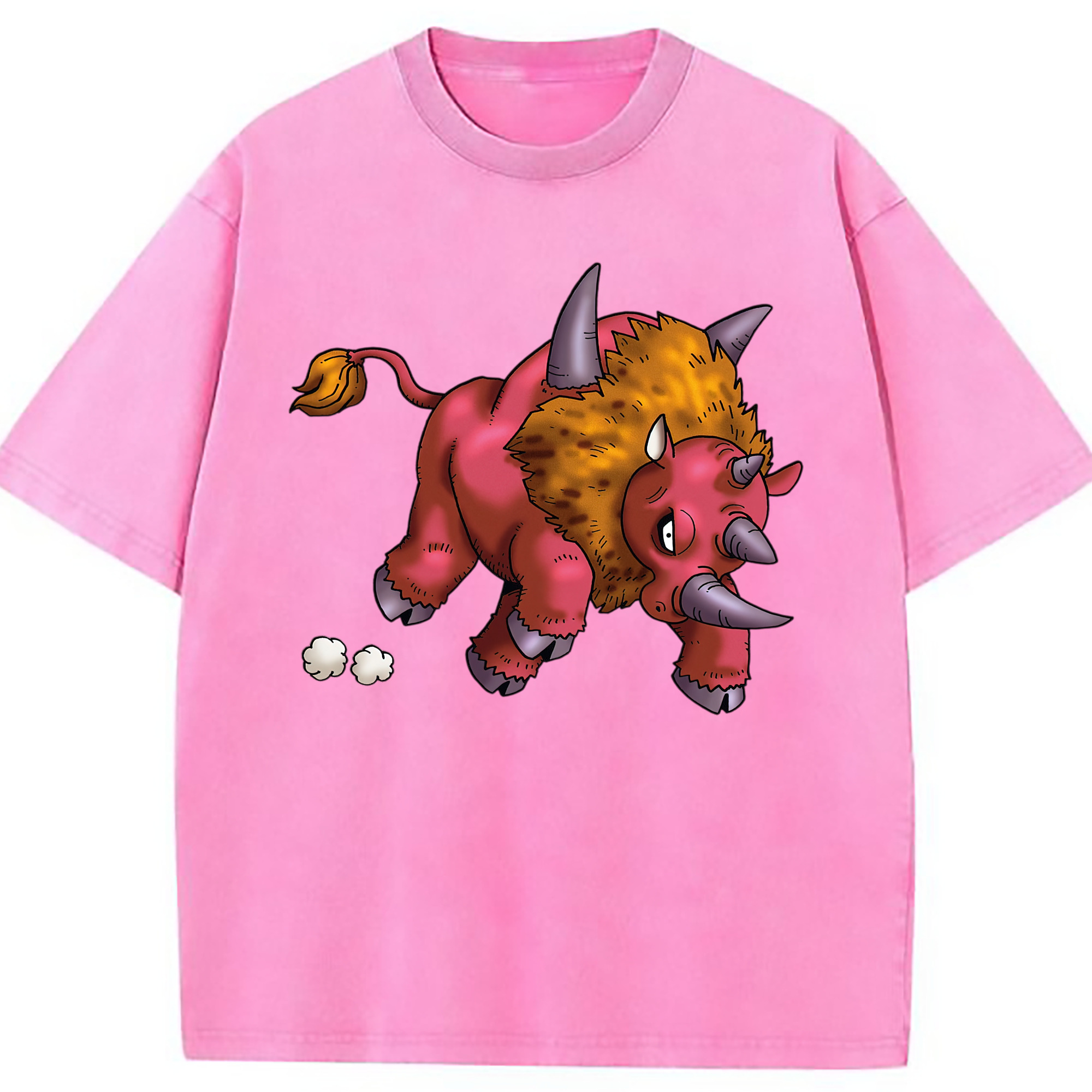 （画像用） ドラゴンクエスト Doragon Kuesuto Dragon Quest 綿100% ヴィンテージ風 半袖Tシャツ（フロントプリント）